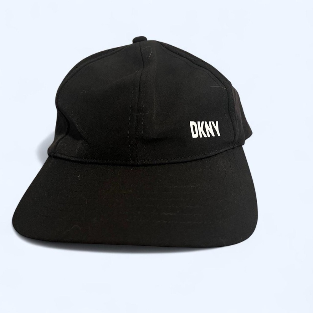 Black DKNY cap with white logo